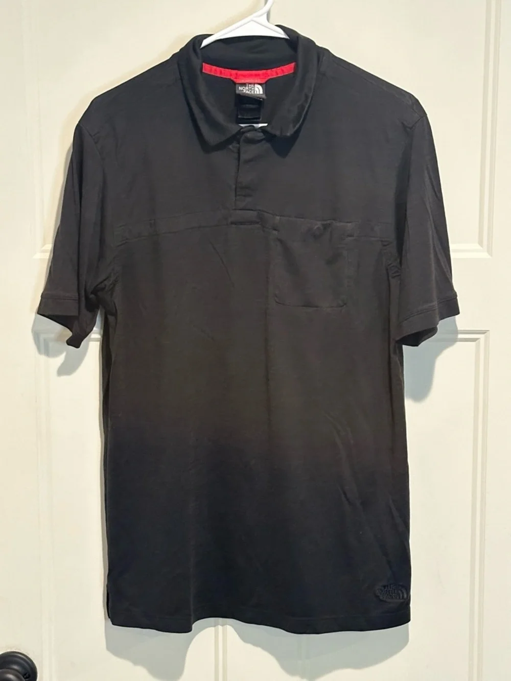 The North Face Men’s Black Short-Sleeve Polo with Chest Pocket